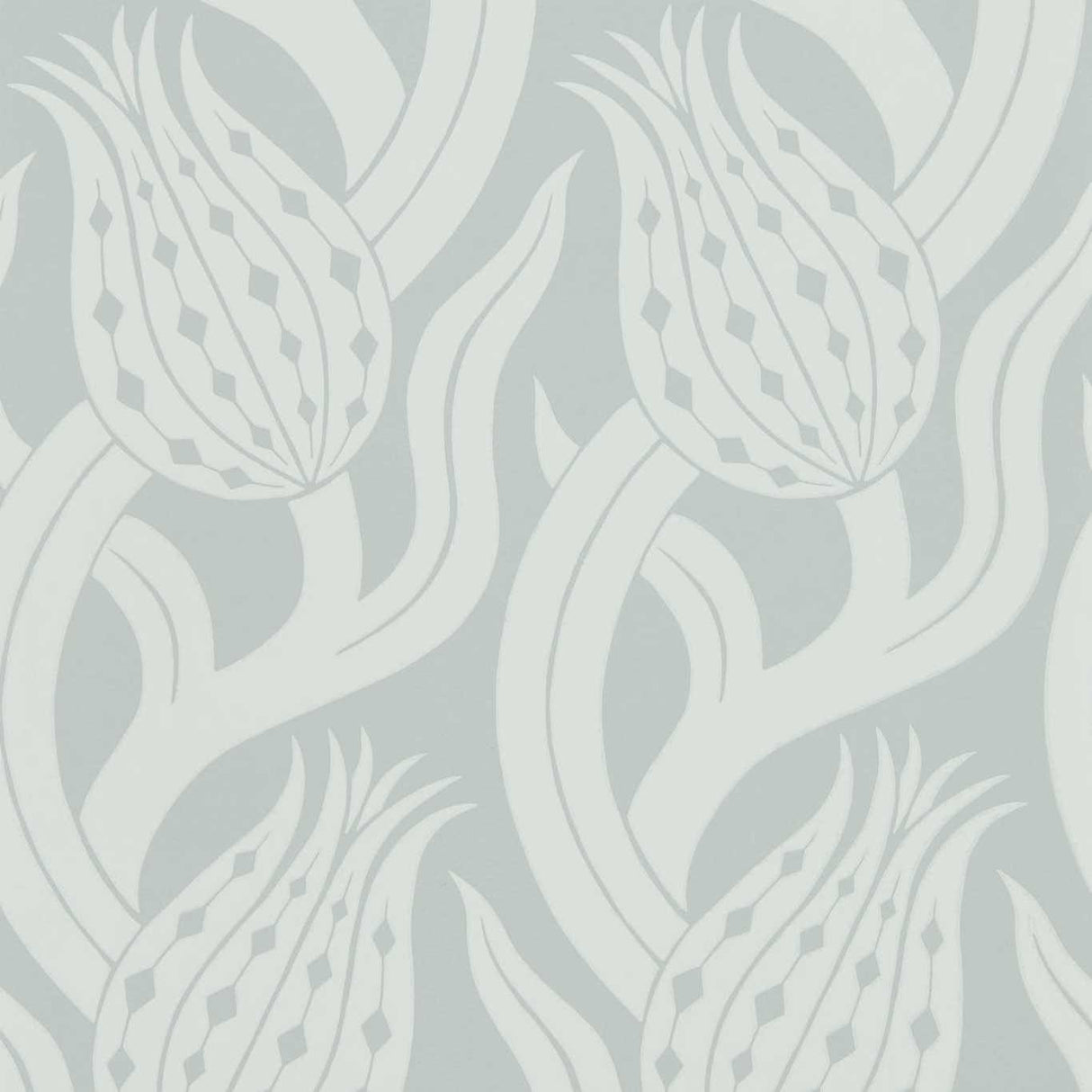 Zoffany Persian Tulip Quartz Grey Wallpaper