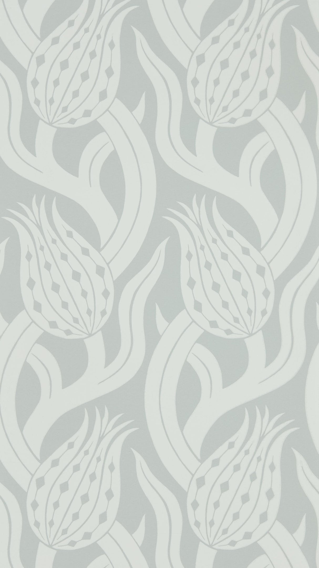 Zoffany Persian Tulip Quartz Grey Wallpaper