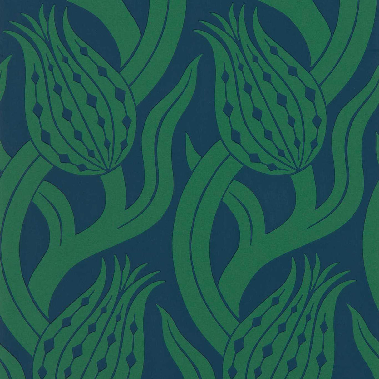 Zoffany Persian Tulip Poison Wallpaper