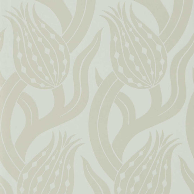 Zoffany Persian Tulip Silver Wallpaper