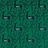 Zoffany Deco Deer Velvet Malachite Fabric