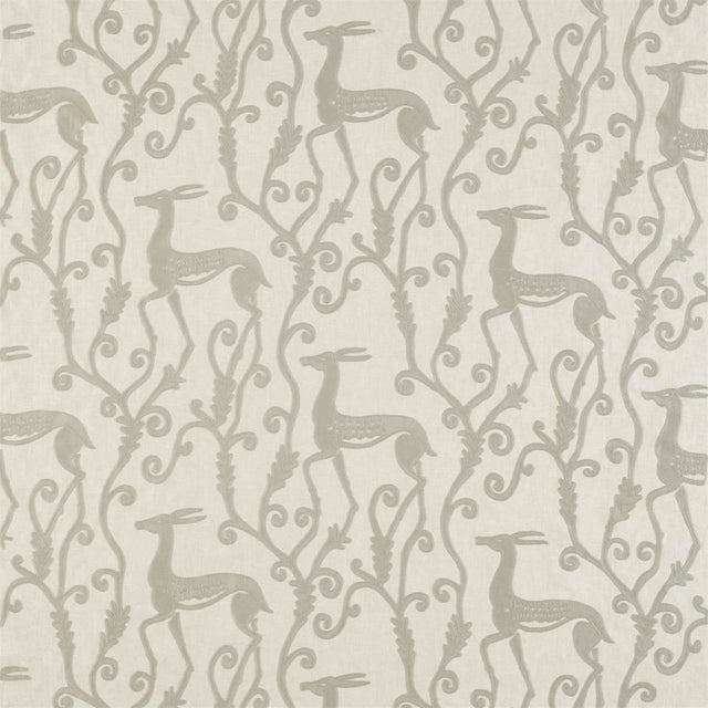 Zoffany Deco Deer Empire Grey Fabric
