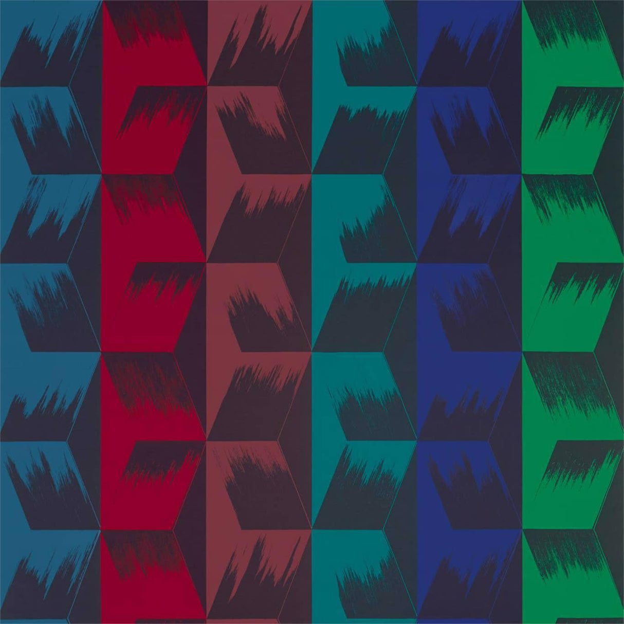 Zoffany Rhombi Stripe Jewel Fabric