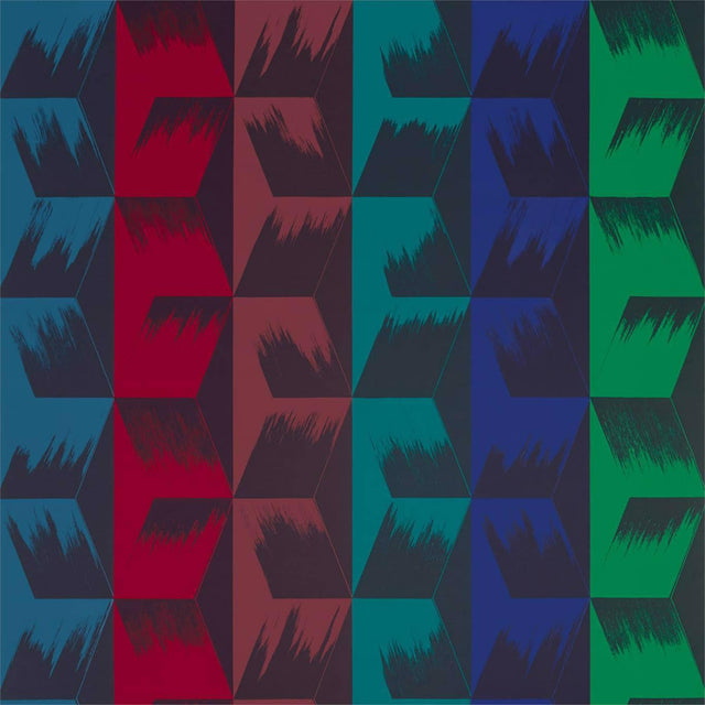 Zoffany Rhombi Stripe Jewel Fabric