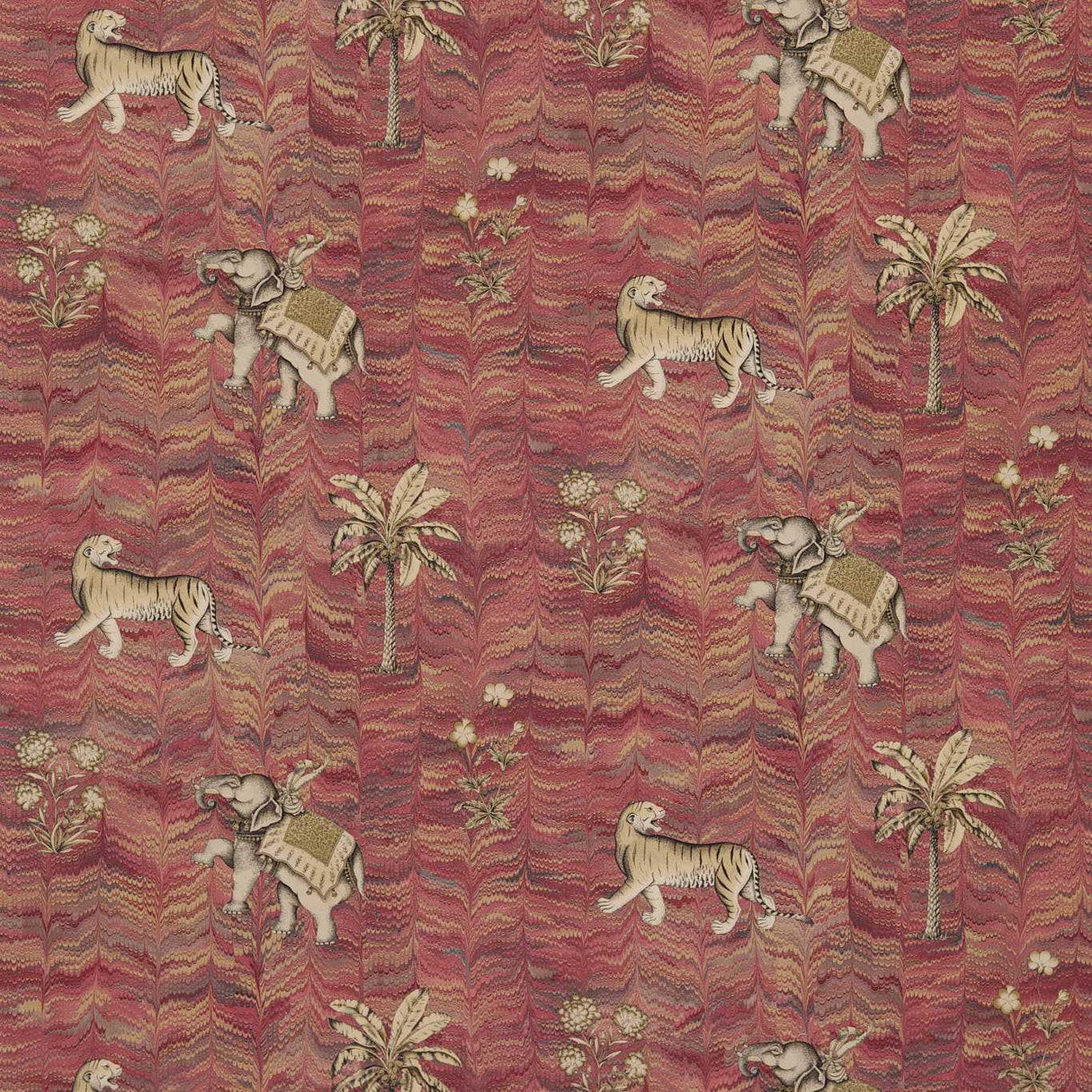 Zoffany Jaipur Red Fabric