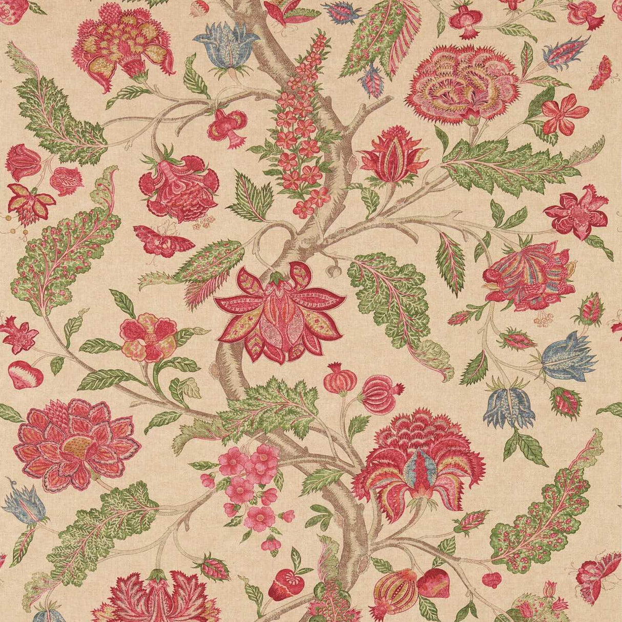Zoffany Kalamkari Red/Green Fabric