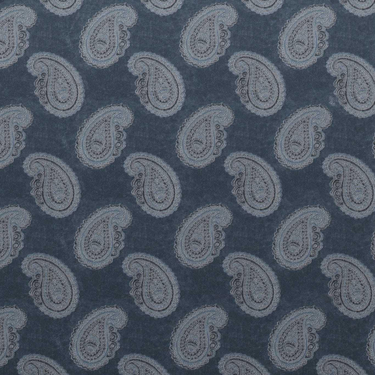 Zoffany Orissa Velvet Blue Fabric