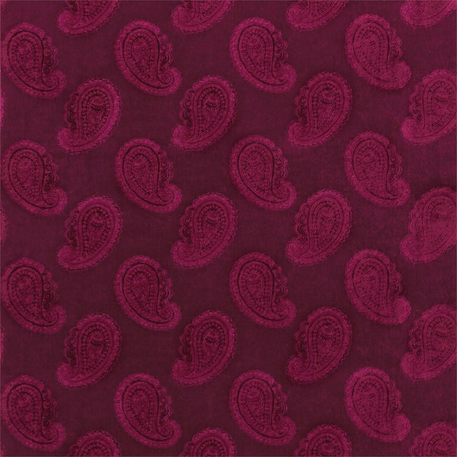 Zoffany Orissa Velvet Burgundy Fabric