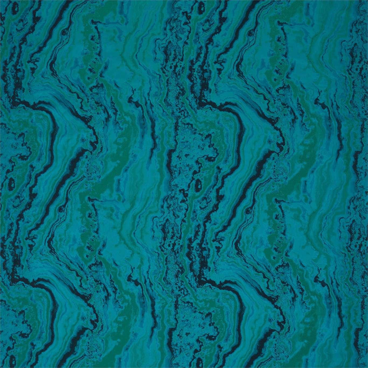 Zoffany Serpentine Blue Malachite Fabric