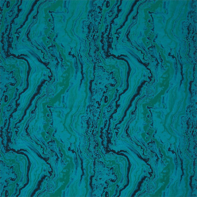 Zoffany Serpentine Blue Malachite Fabric