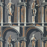 Zoffany Montacute City Grey/Bone Black Wallpaper