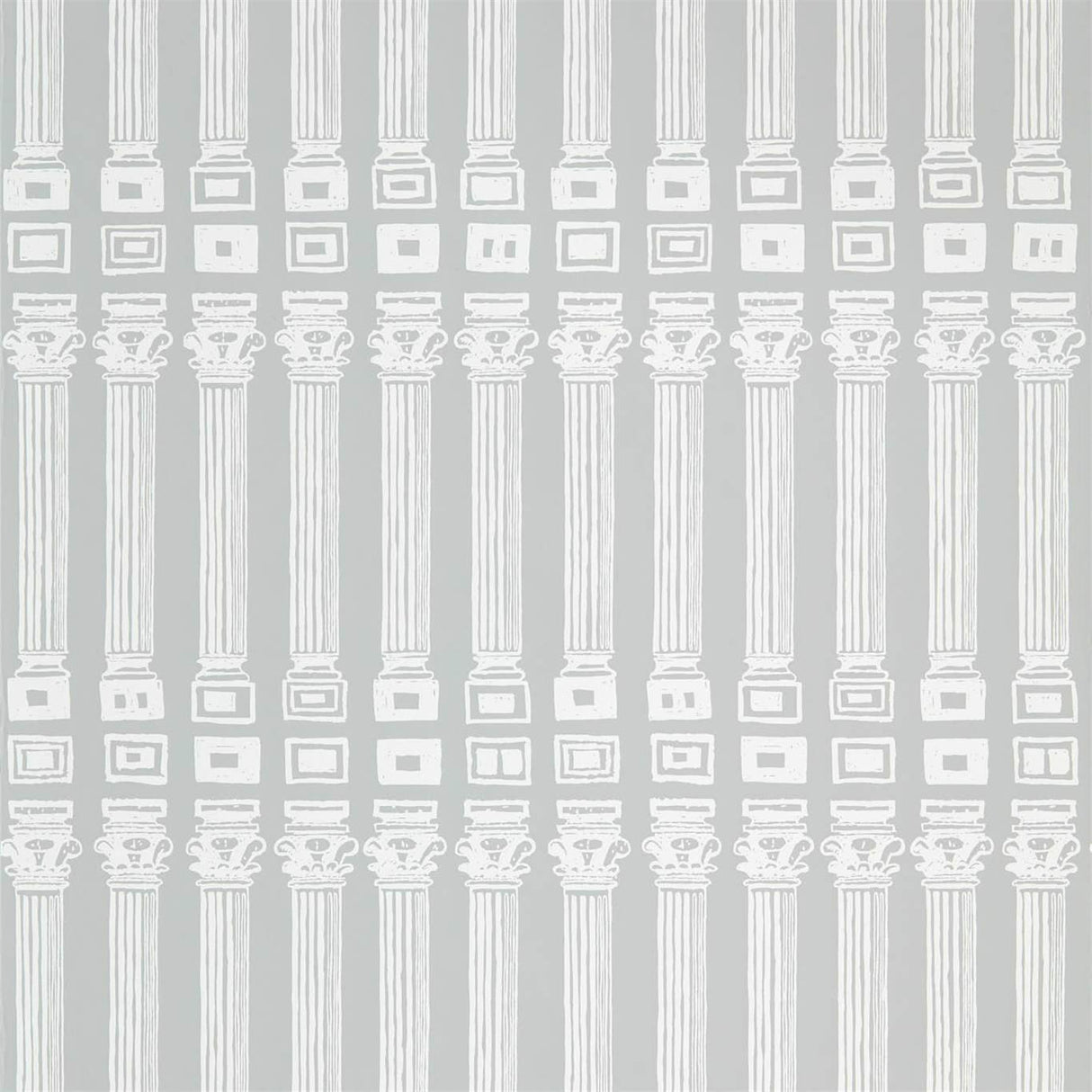 Zoffany Columns Empire Grey/Architects White Wallpaper