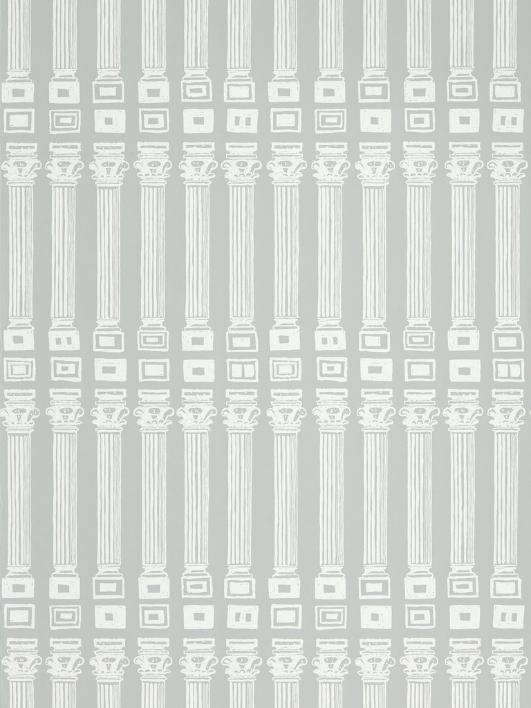 Zoffany Columns Empire Grey/Architects White Wallpaper