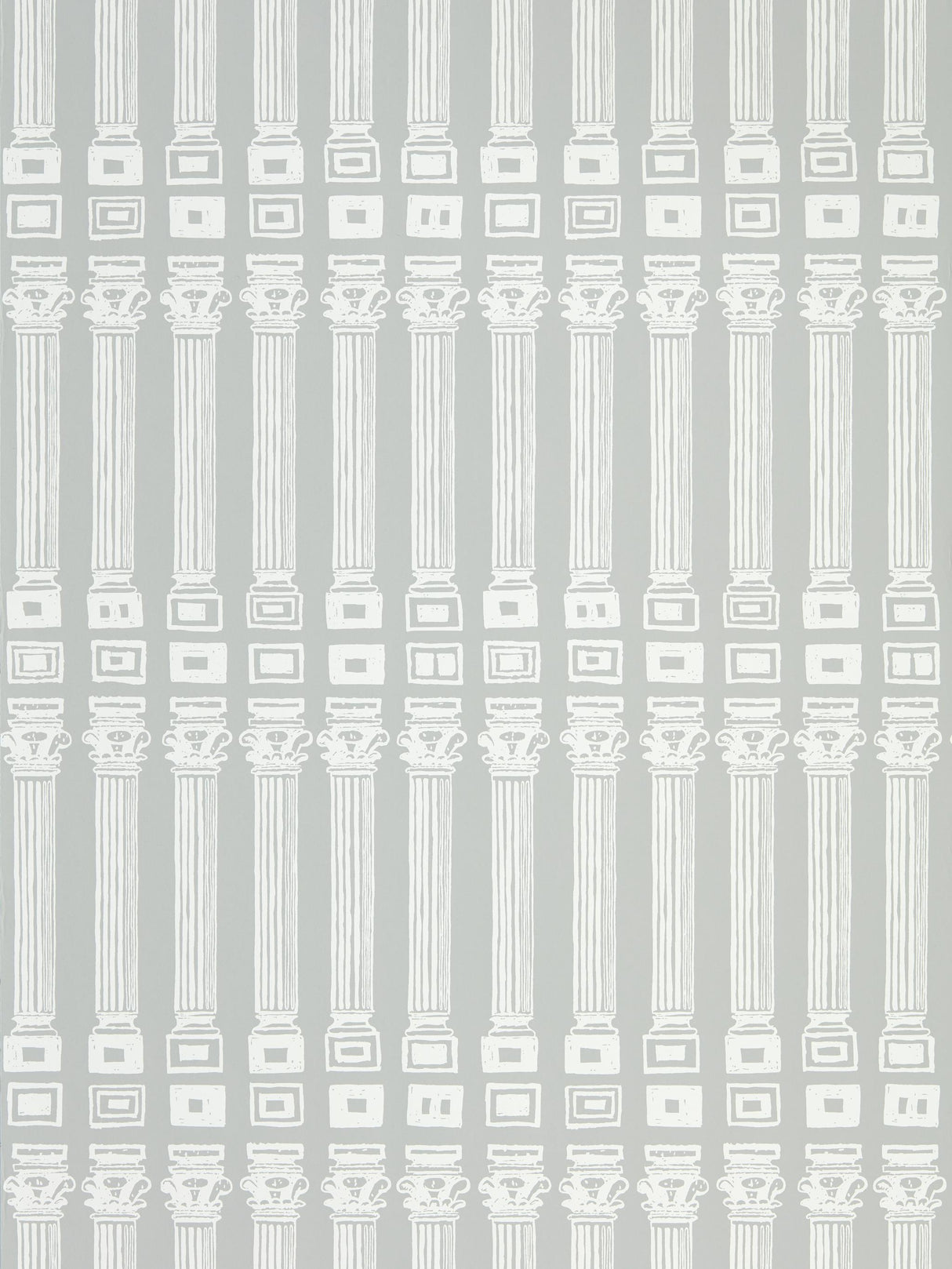 Zoffany Columns Empire Grey/Architects White Wallpaper