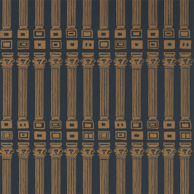 Zoffany Columns Vine Black/Antique Gold Wallpaper