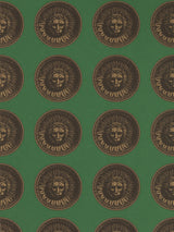 Zoffany Medallion Malachite/Gold Wallpaper