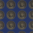 Zoffany Medallion Lazuli/Nickle Wallpaper