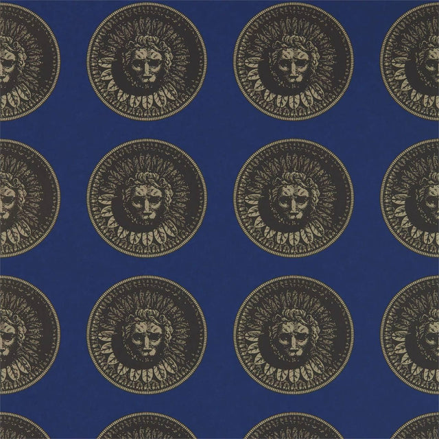 Zoffany Medallion Lazuli/Nickle Wallpaper