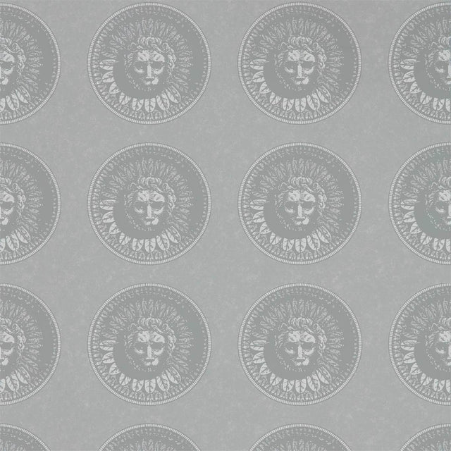 Zoffany Medallion Silver/Perfect White Wallpaper