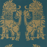 Zoffany Sicilian Lion Serpentine/Gold Wallpaper