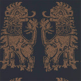 Zoffany Sicilian Lion Bone Black/Coppper Wallpaper