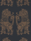 Zoffany Sicilian Lion Bone Black/Coppper Wallpaper