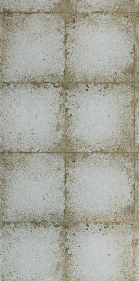 Zoffany Lustre Tile Silver Wallpaper