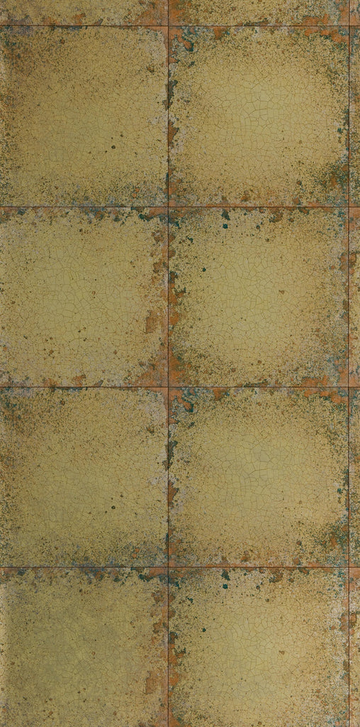 Zoffany Lustre Tile Gold Wallpaper