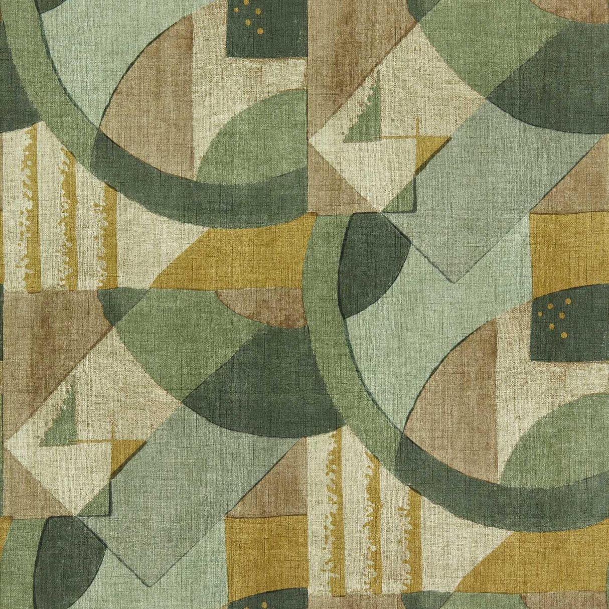 Zoffany Abstract 1928 Antique Olivine Wallpaper