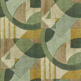 Zoffany Abstract 1928 Antique Olivine Wallpaper
