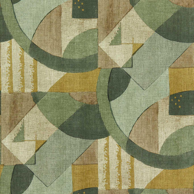 Zoffany Abstract 1928 Antique Olivine Wallpaper