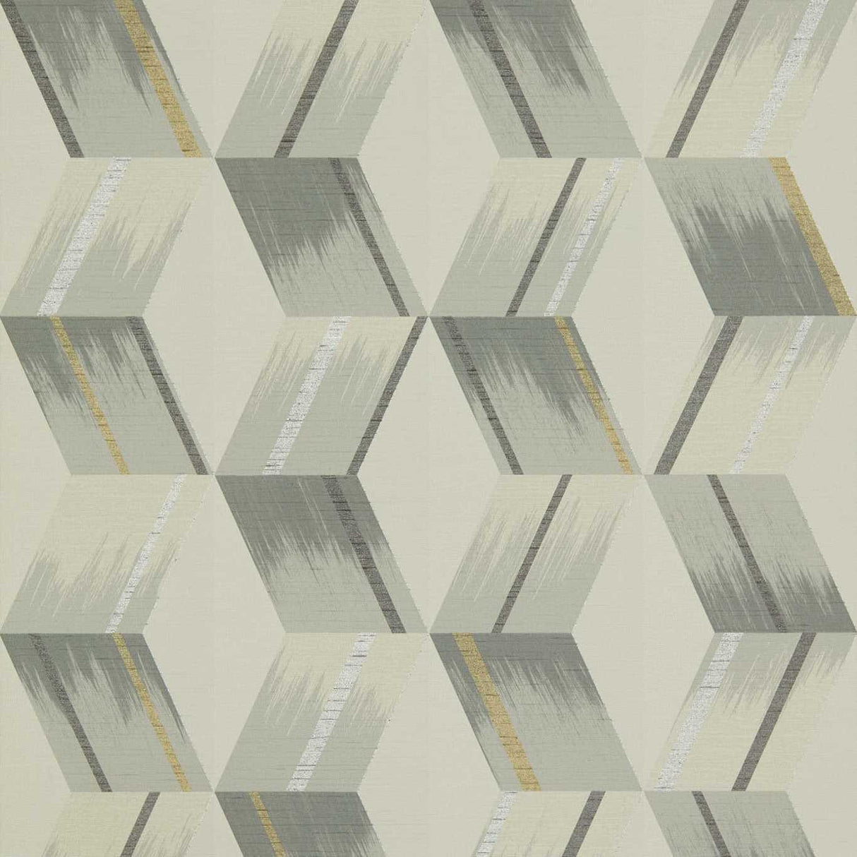 Zoffany Rhombi Empire Grey Wallpaper