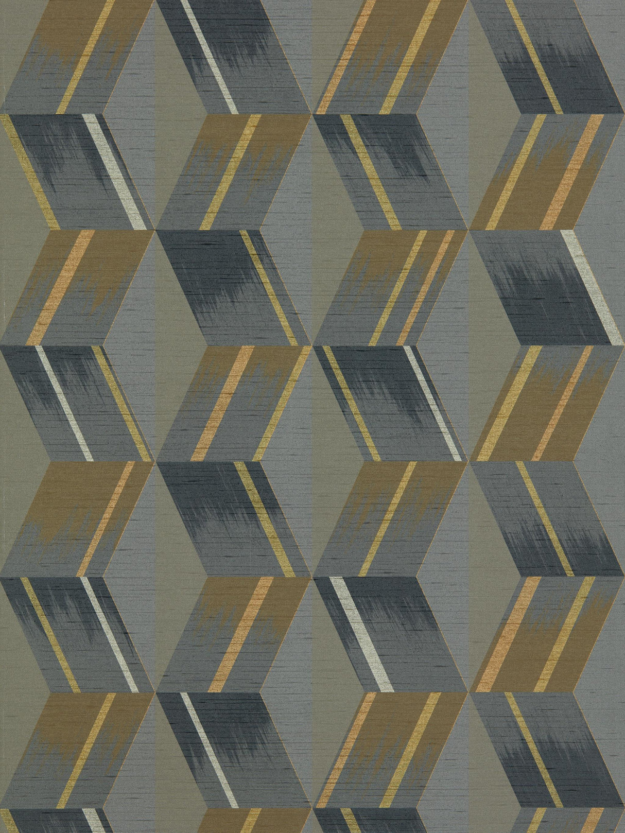Zoffany Rhombi Anthracite Wallpaper
