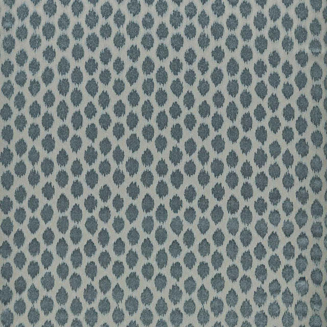 Zoffany Ikat Spot Blue Stone Fabric