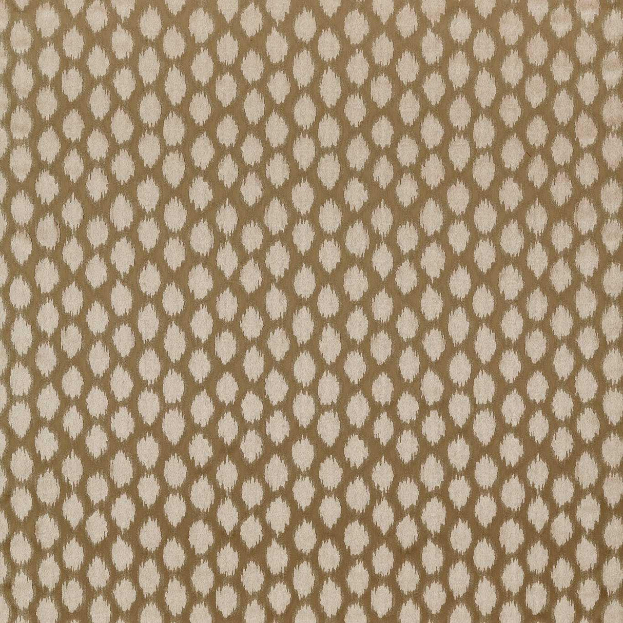 Zoffany Ikat Spot Antique/Gold Fabric