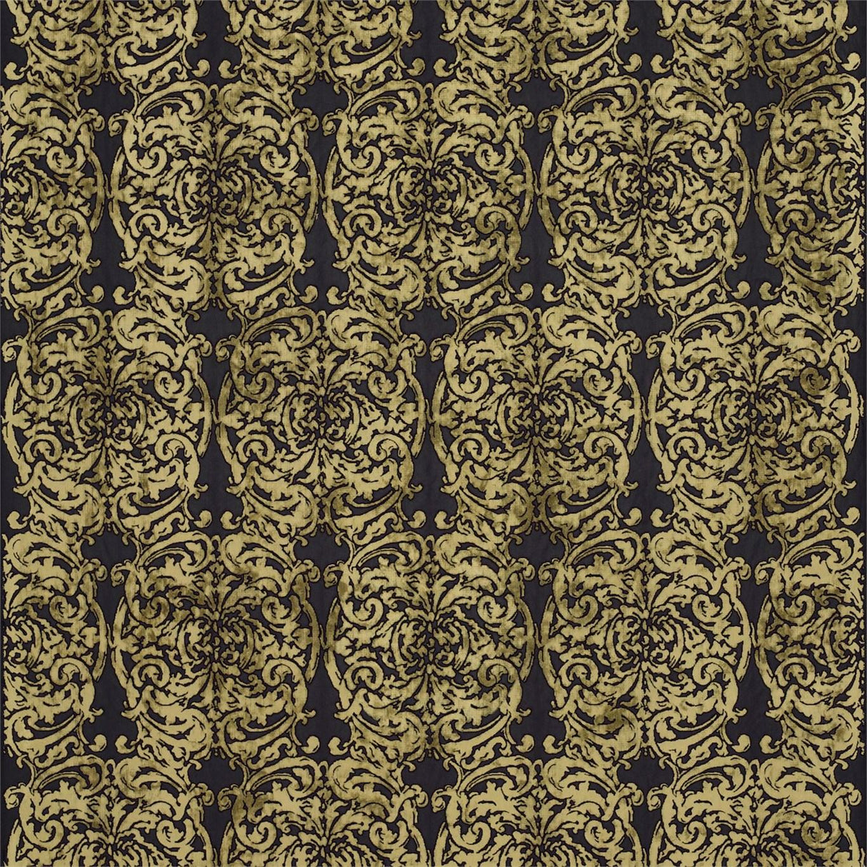 Zoffany Tespi Carbon/Old Gold Fabric