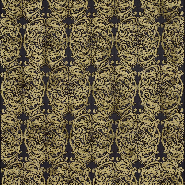 Zoffany Tespi Carbon/Old Gold Fabric