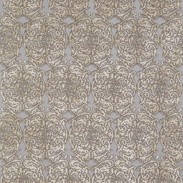 Zoffany Brocatello Embroidery Silver/Pearl Fabric