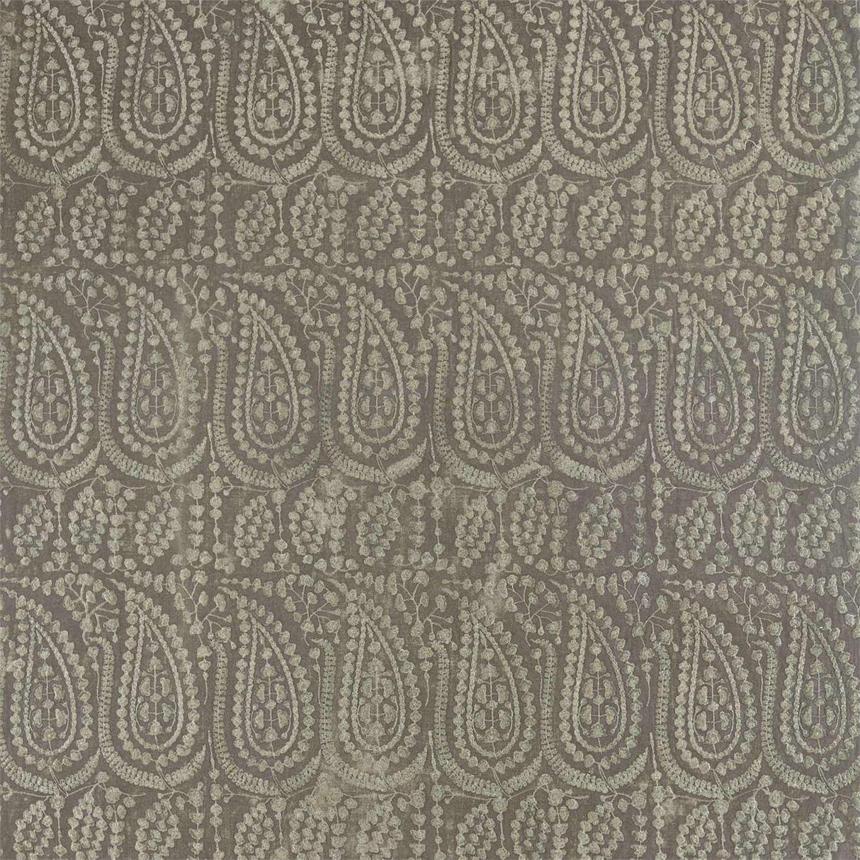 Zoffany Folies Logwood Grey Fabric