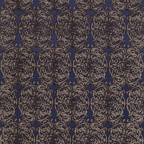 Zoffany Tespi Indigo/Taupe Fabric