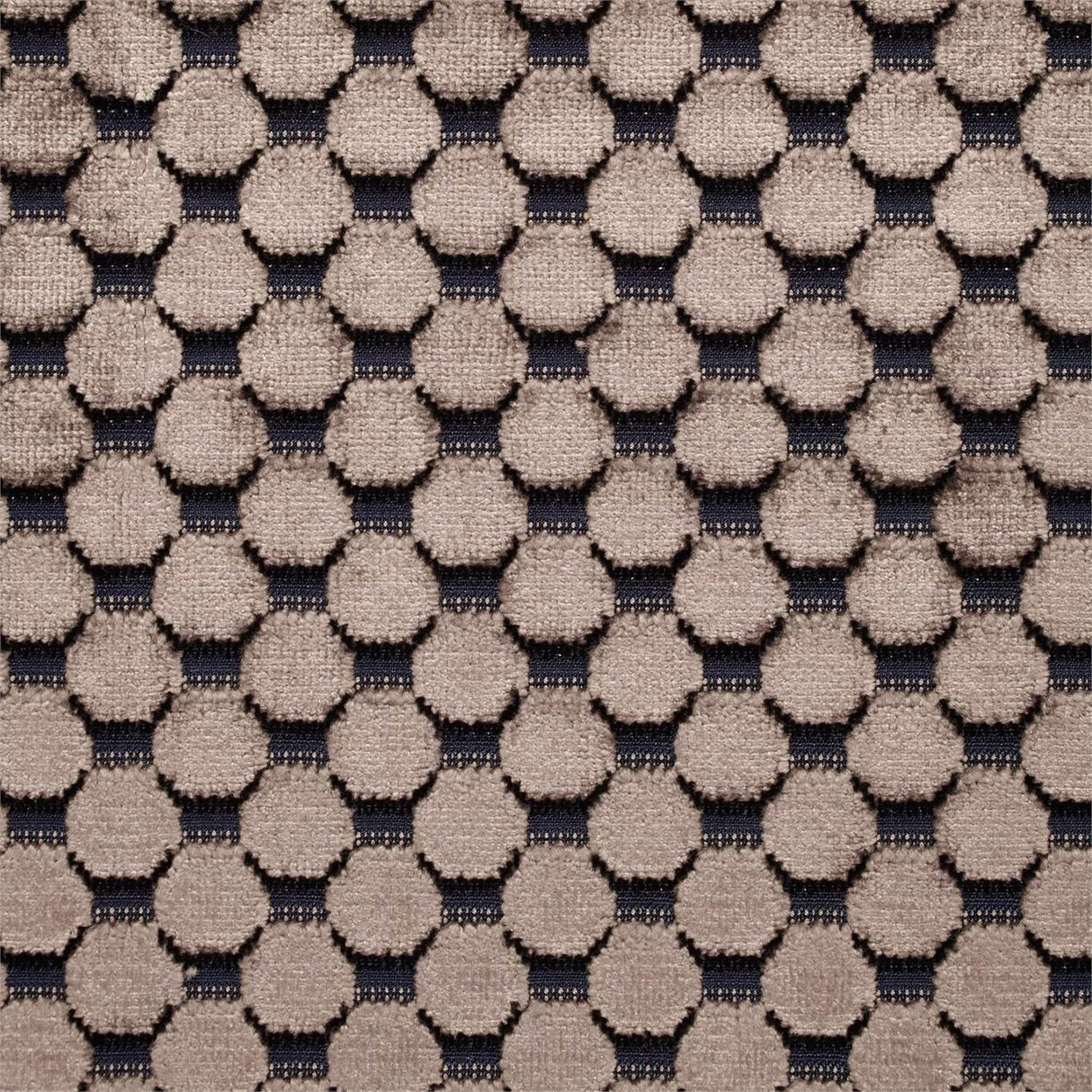 Zoffany Tespi Spot Indigo/Taupe Fabric