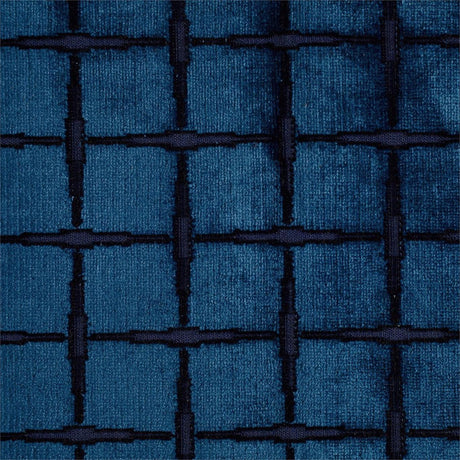 Zoffany Tespi Square Indigo Fabric