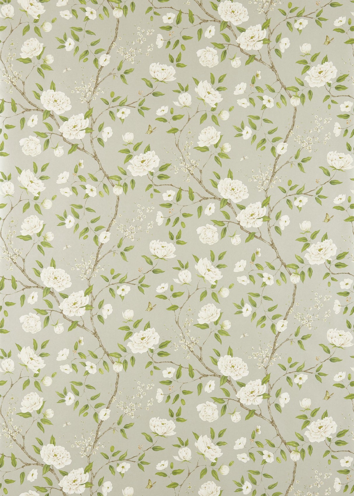 Zoffany Romey's Garden Silver Wallpaper