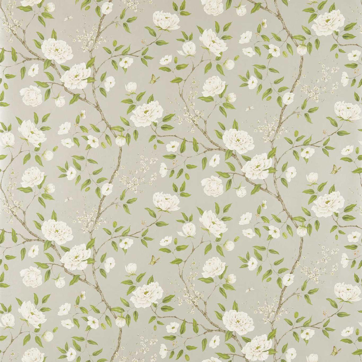 Zoffany Romey's Garden Silver Wallpaper