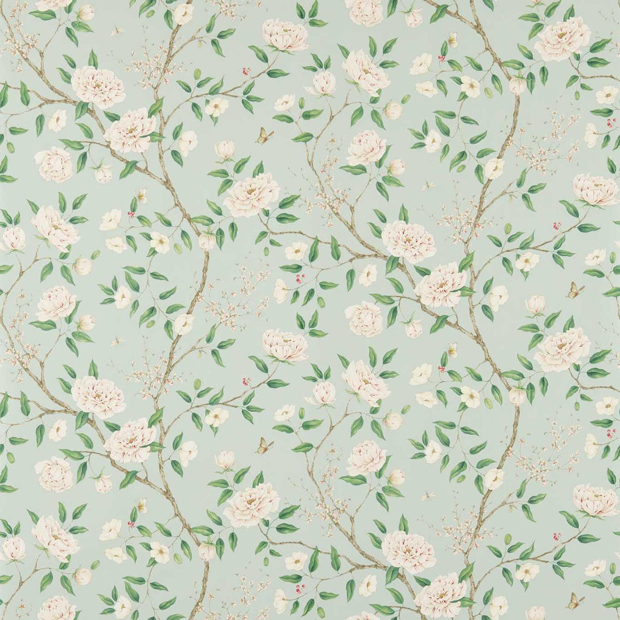Zoffany Romey's Garden Sea Green Wallpaper