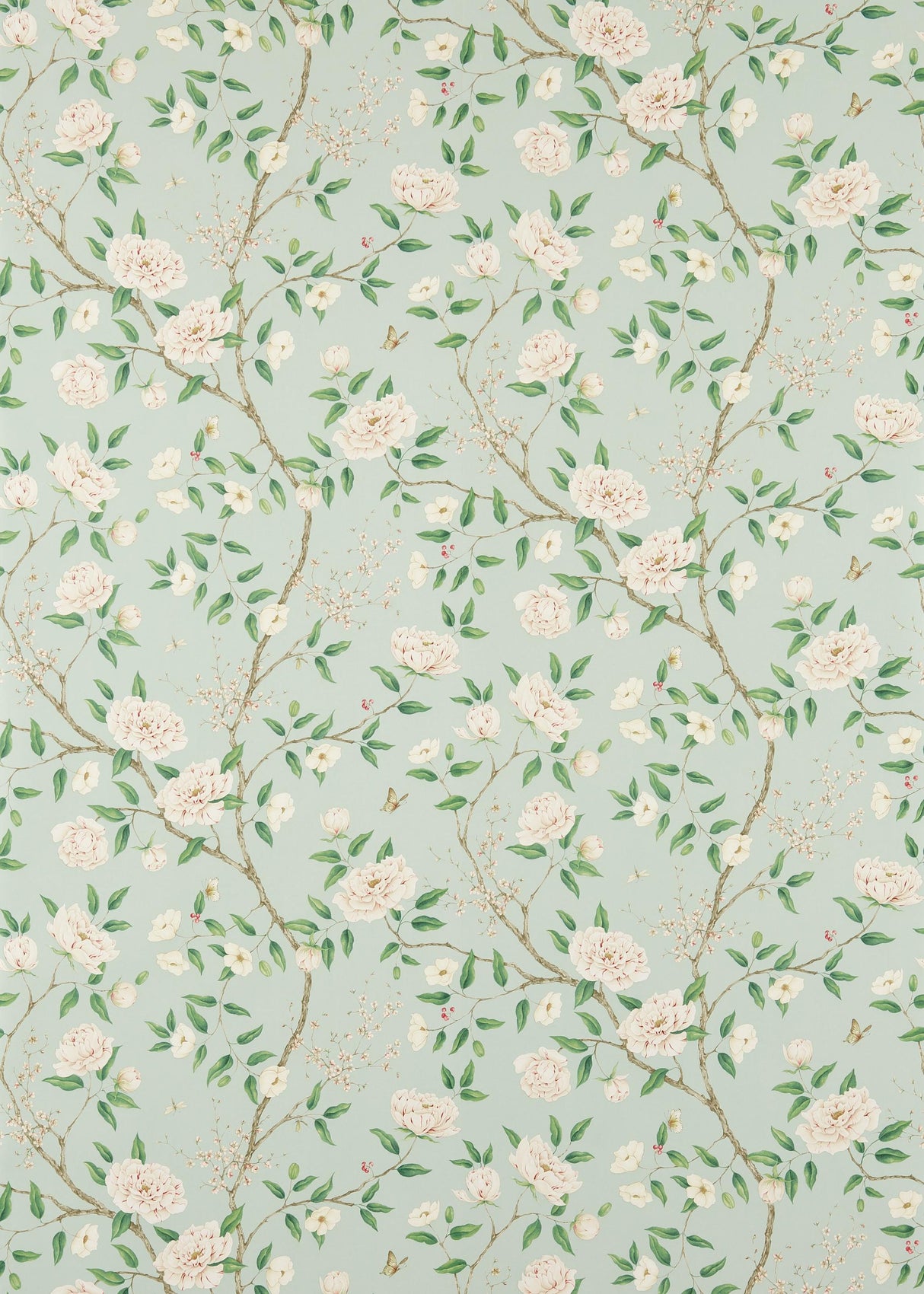 Zoffany Romey's Garden Sea Green Wallpaper