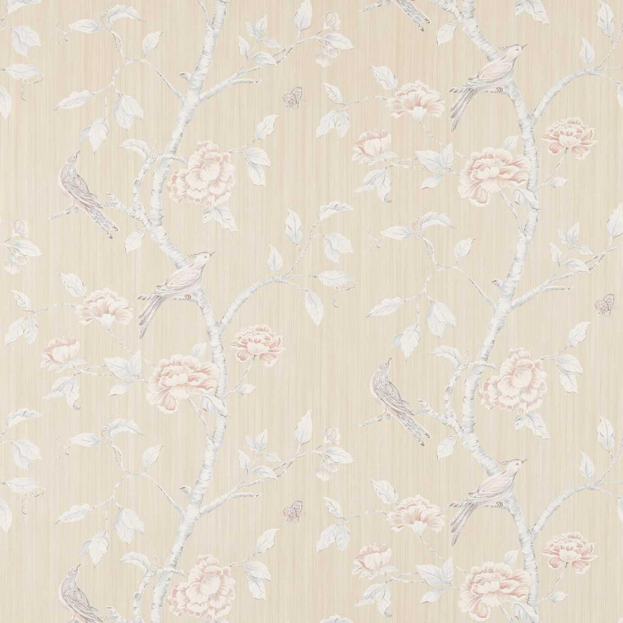 Zoffany Woodville White Clay Wallpaper