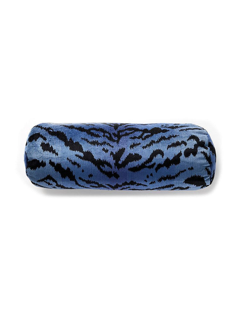Scalamandre TIGRE BOLSTER BLUES & BLACK Pillow