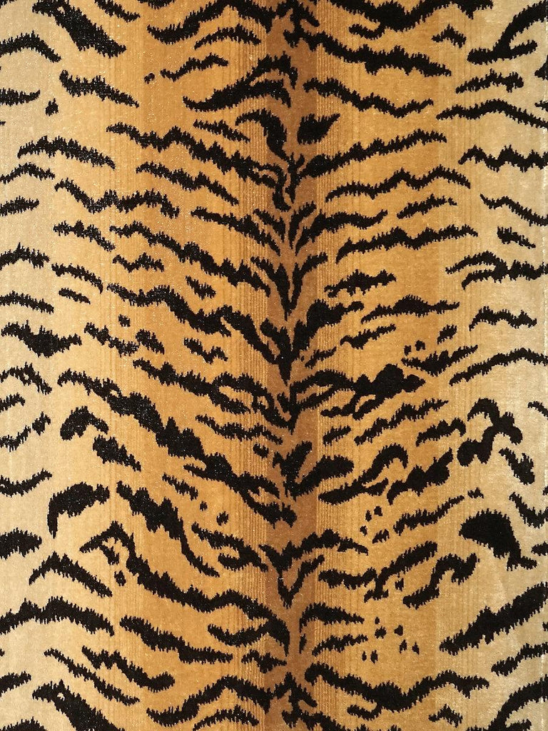 Scalamandre Tigre Ivory, Gold & Black Fabric