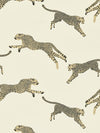 Scalamandre Leaping Cheetah Cotton Print Dune Fabric